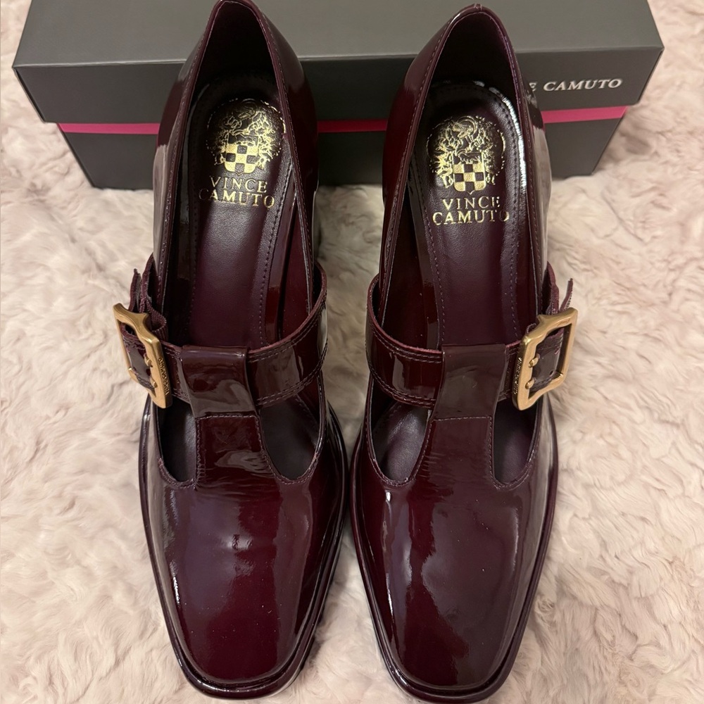 Vince Camuto Burgundy Women's Oxfords Petit Syrah Marocean Chunky Platform Heels